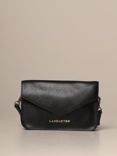 Lancaster Paris Outlet: bag in laminated saffiano leather - Black ...