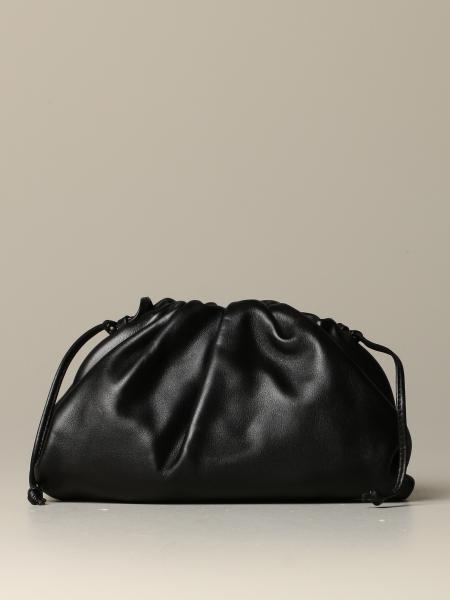 BOTTEGA VENETA: The mini pouch clutch in leather - Red  Bottega Veneta mini  bag 585852 VCP40 online at