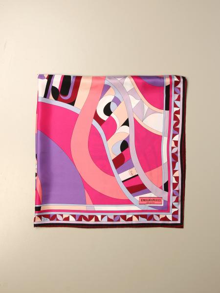 EMILIO PUCCI: printed silk foulard - Fuchsia | Emilio Pucci neck scarf ...