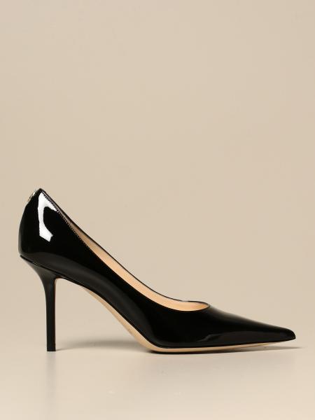 Jimmy Choo Outlet: Love pumps in patent leather - Black | Jimmy Choo ...