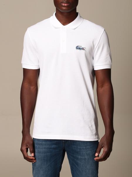 Lacoste "National polo shirt with animalier logo - White | Lacoste t-shirt PH6286 on GIGLIO.COM
