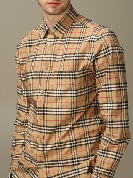 BURBERRY: shirt for men - Beige | Burberry shirt 8020966 online on ...