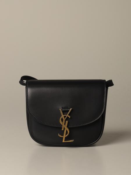 SAINT LAURENT: Kaia leather bag with YSL monogram - Black | Crossbody ...