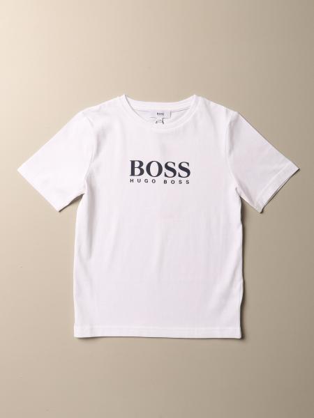 Boss cotton t-shirt with logo - White | Hugo Boss t-shirt J25P13 on GIGLIO.COM