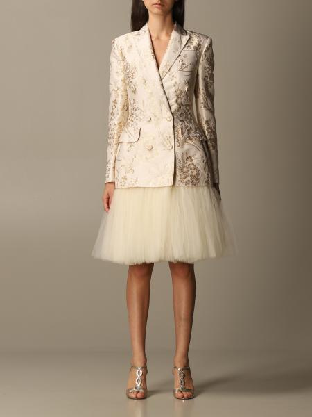 Doppiopetto broccato con gonna tulle
