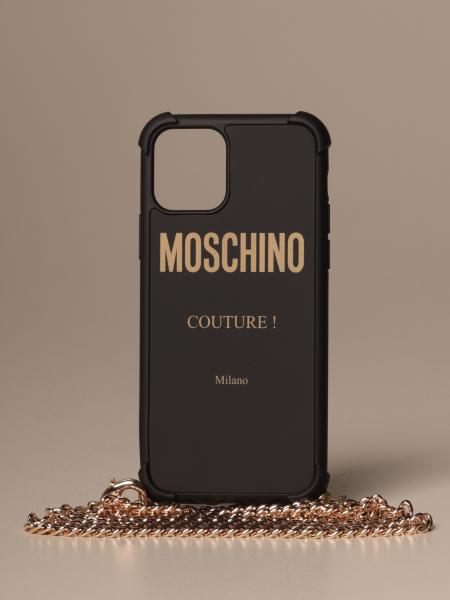 MOSCHINO COUTURE: Iphone 11 Pro Cover - Black | Moschino Couture tech ...