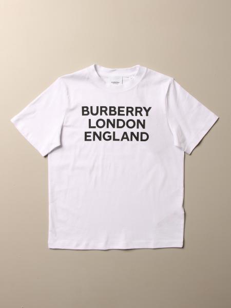 BURBERRY: cotton t-shirt with logo - White | Burberry t-shirt 8028811 ...