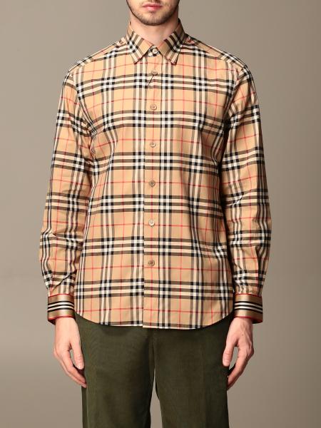BURBERRY: Chartley shirt in cotton with vintage check pattern - Beige ...