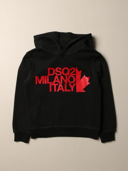 Dsquared2 Junior: Dsquared2 Junior sweatshirt with DSQ2 Milano Italy logo and maple leaf