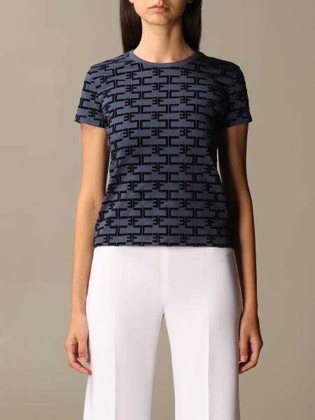 Elisabetta Franchi T-shirt girocollo con  stampa EFTS216.0