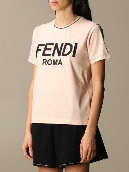FENDI：Tシャツ レディース - ピンク | GIGLIO.COMオンラインのFendi Tシャツ FS7254 AC6B