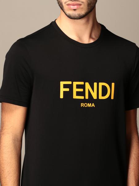 FENDI：Tシャツ メンズ - ブラック | GIGLIO.COMオンラインのFendi Tシャツ FY0894 AE06