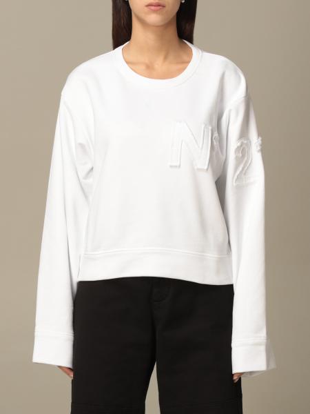 trendy white sweatshirt