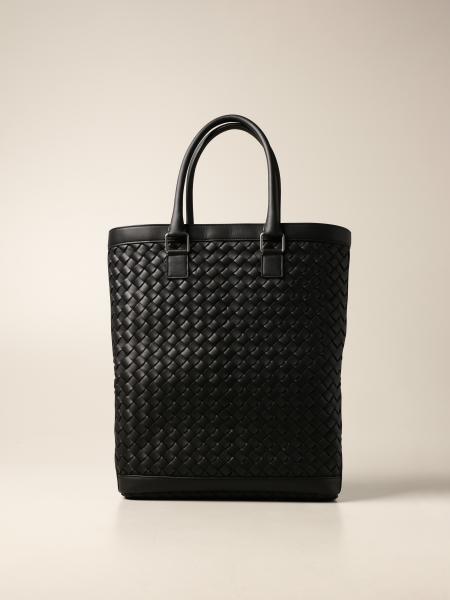 BOTTEGA VENETA: bag in woven leather - Black | Bottega Veneta bags ...