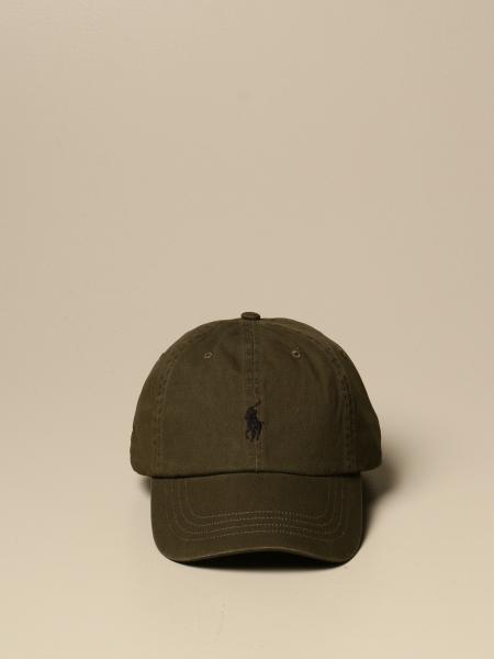 polo ralph lauren baseball cap with red player logo in black