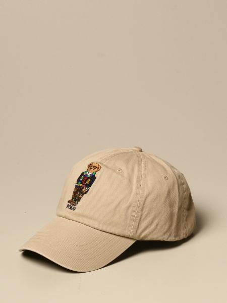 RALPH LAUREN: cotton baseball hat with teddy bear - Kaki | Polo Ralph Lauren hat online on