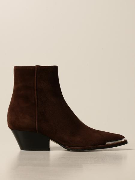 sergio rossi suede booties