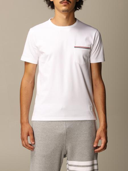 THOM BROWNE: t-shirt for men - White | Thom Browne t-shirt MJS010A ...