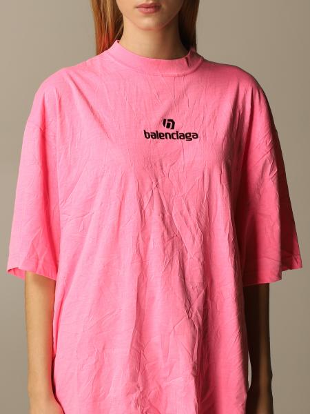 Balenciaga sponsor t-shirt in crackle jersey | T-Shirt Balenciaga Women ...