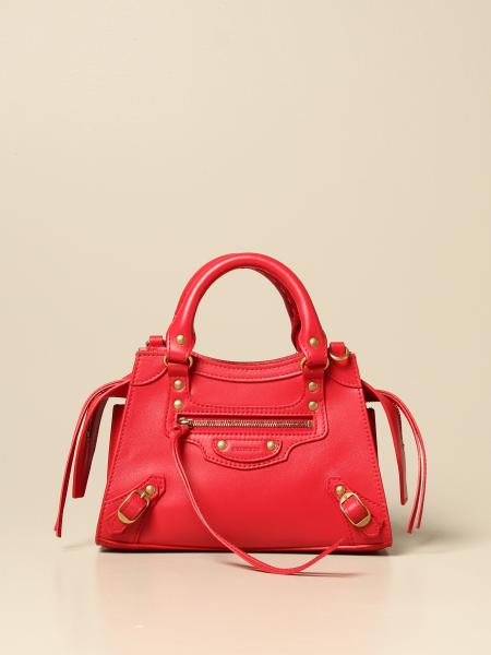 BALENCIAGA: Neo classic city mini bag in leather - Red | Balenciaga 638524 11R11 on GIGLIO.COM