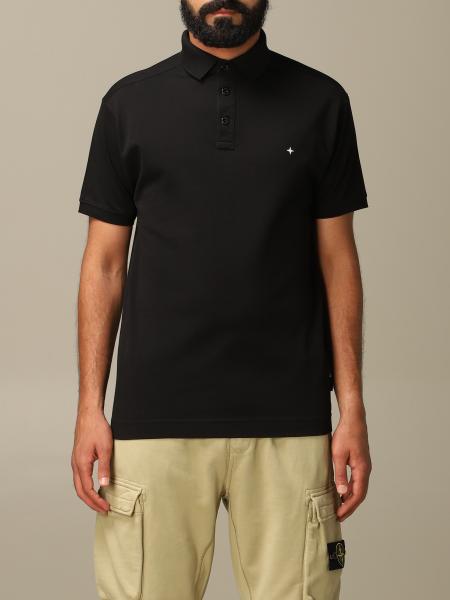 Stone Island short-sleeved polo shirt with logo