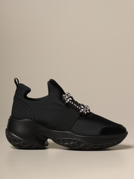 Viv' Run Roger Vivier sneakers in patent leather and neoprene with crystal buckle