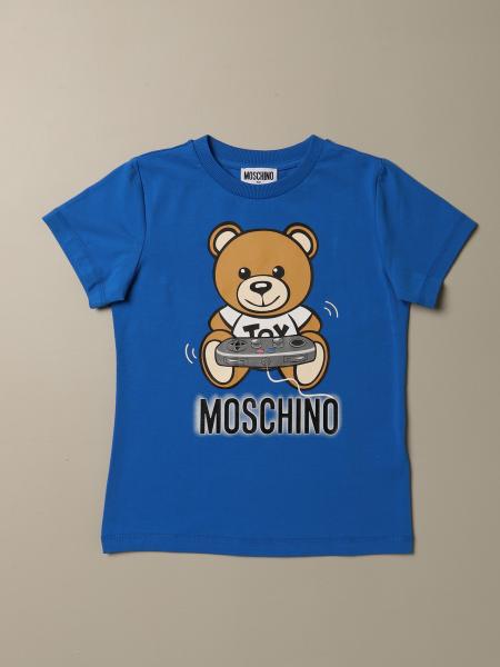 mens blue moschino t shirt