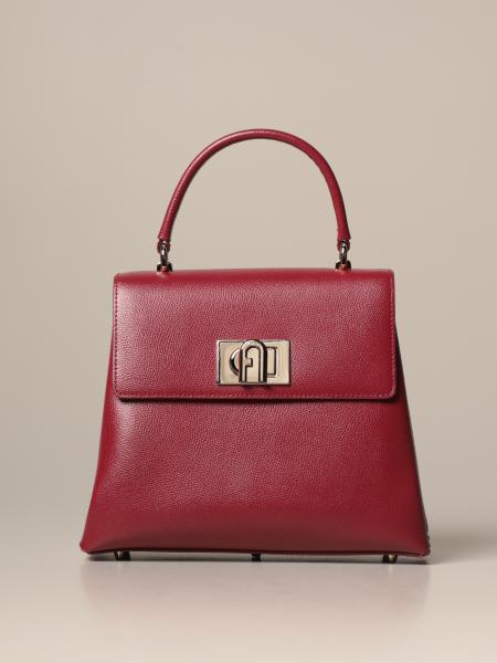 FURLA: 1927 bag in grained leather - Strawberry | Furla handbag BAKPACO ...