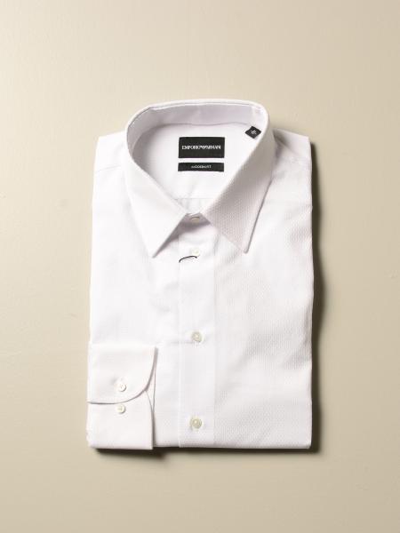 Camicia Emporio Armani in cotone con collo italiano