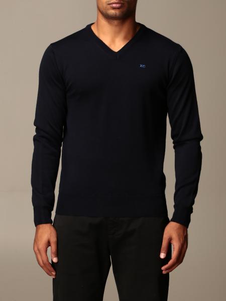 XC V-neck sweater in extrafine Merino wool
