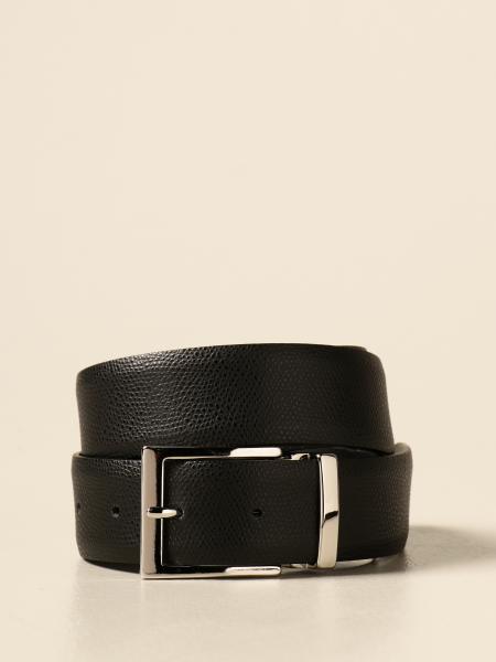 Grained leather XC belt