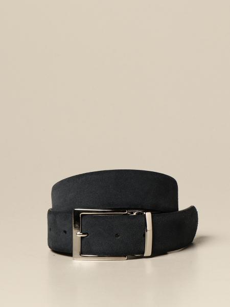 XC belt in smooth and reversible suede leather