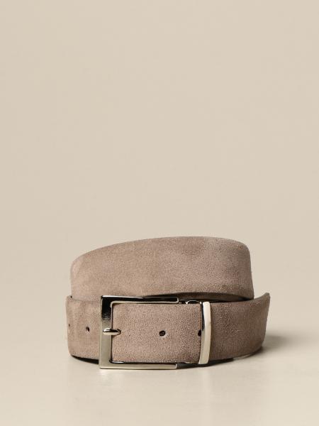 XC belt in smooth and reversible suede leather