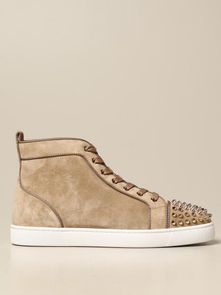 CHRISTIAN LOUBOUTIN: Lou Spikes Orlato sneakers in suede with