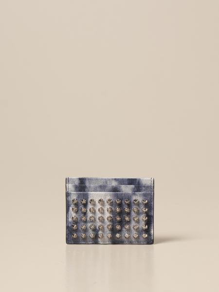 Kios Christian Louboutin credit card holder in denim effect leather