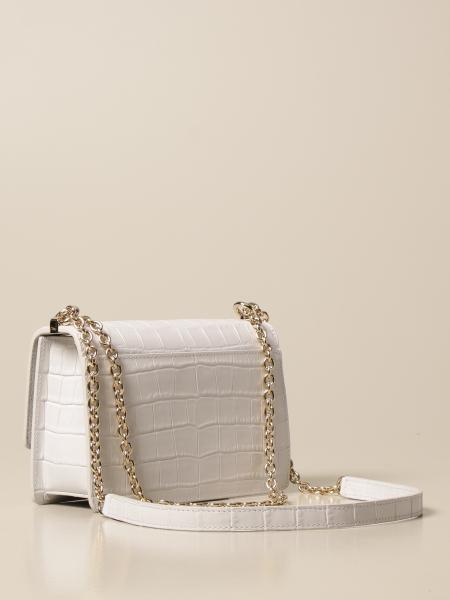 FURLA: 1927 Bandoliera bag in leather with crocodile print - Silver ...