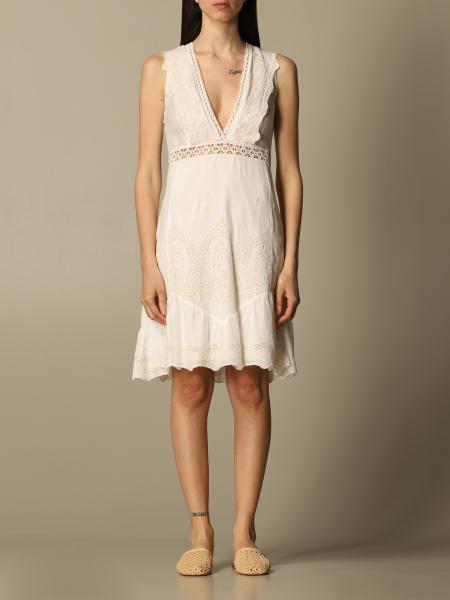 Patrizia Pepe short dress in embroidered muslin