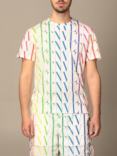 Valentino cotton T-shirt with all-over multicolor VLTN logo