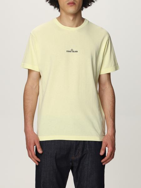 STONE ISLAND T shirt homme Jaune T Shirt Stone Island 2NS85