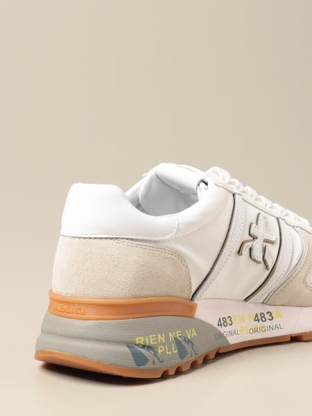 PREMIATA: Lander sneakers in suede and nylon - White | Sneakers Premiata  LANDER 5199 GIGLIO.COM