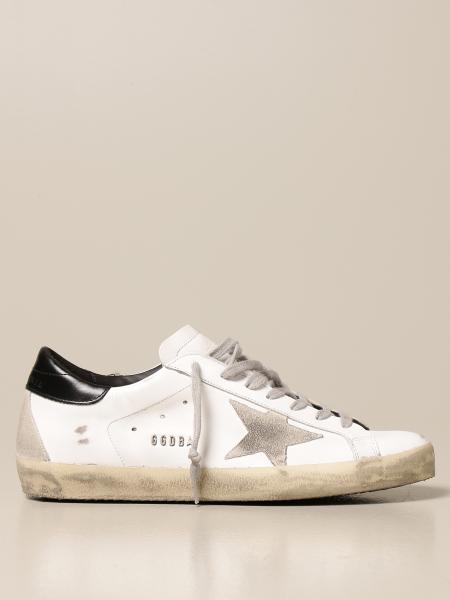 GOLDEN GOOSE: Superstar classic sneakers in leather and suede - White ...