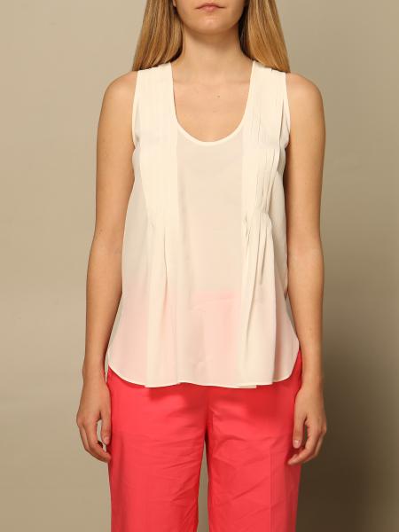 Basic Twin-set top in viscose and silk