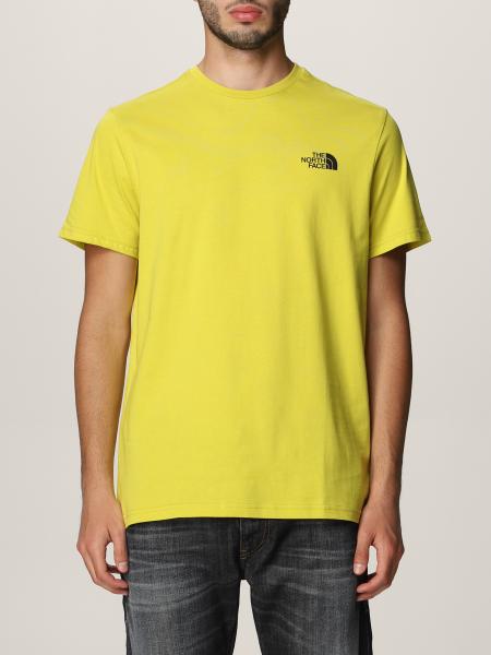 THE NORTH FACE: T-shirt with mini logo - Yellow | The North Face t ...