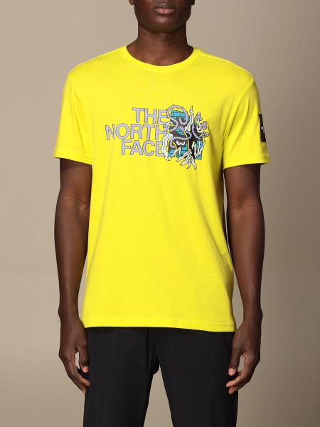 north face yellow t shirt