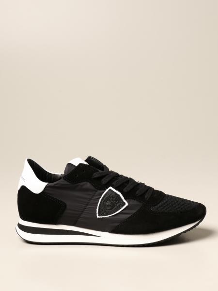 PHILIPPE MODEL: TRPX sneakers in nylon and suede - Black | Philippe ...