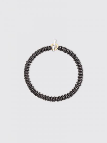 Dodo women's accessories: Titanium rondelle bracelet, yellow gold brisè ring clasp