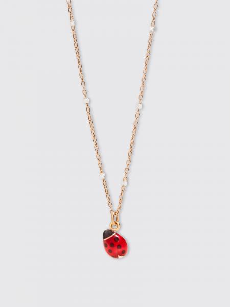 Necklace rose gold + white gold + ladybug 9kt rose gold 40 cm