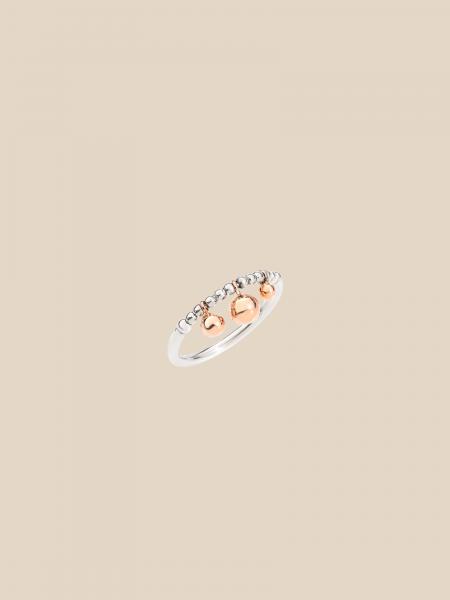 Dodo women's accessories: Dodo Bollicine ring in silver with 9 kt rose gold spheres