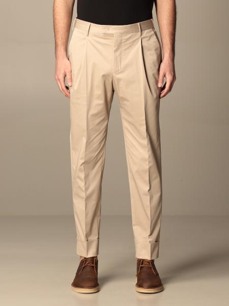 Classic PT trousers in stretch gabardine with pleats
