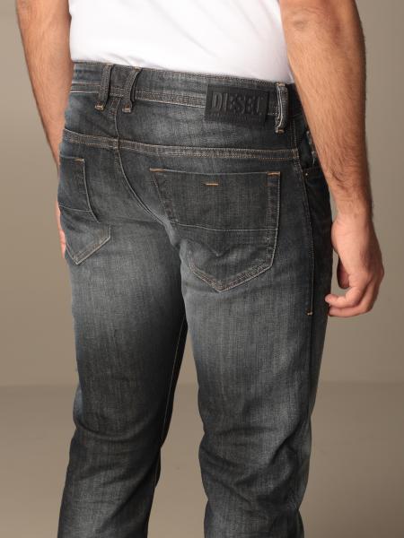 DIESEL: Thommer-x jeans in used stretch denim - Blue | Jeans Diesel 00SB6D  009EP GIGLIO.COM